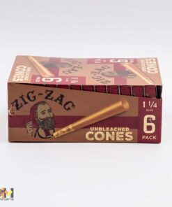 Zig-Zag Unbleached 1 1/4 6pk Cones