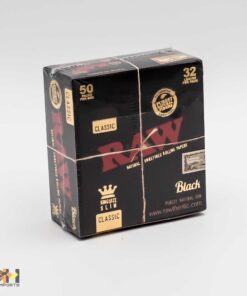 RAW BLACK CLASSIC KING SIZE SLIM BOX/50