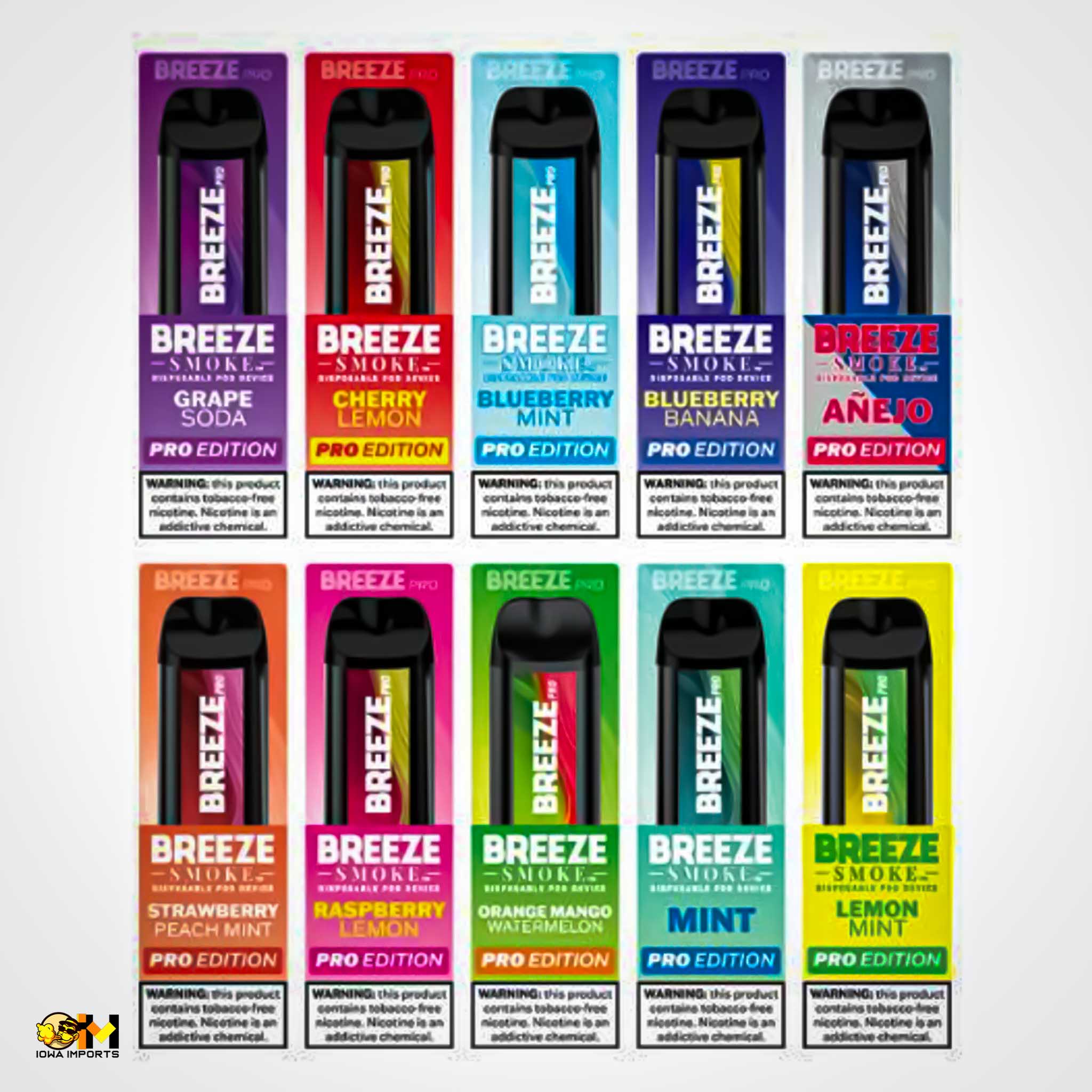 Breeze Pro 2000 Puffs 10ct Iowa Imports