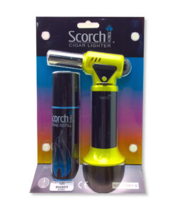 61661-B/Scorch Torch/Torch Blister Combo-butane refilltwo-tone asst color-glossy finish/7"