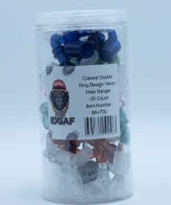 Color Double Ring Banger Male 30ct/jar- BN700
