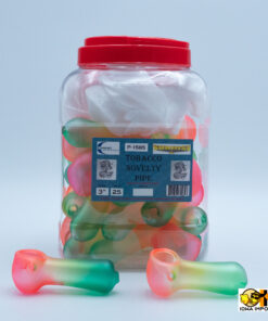 P-1587 3"Rasta Color Heavy pipe 25ct/Jar